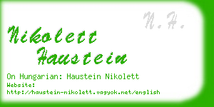 nikolett haustein business card